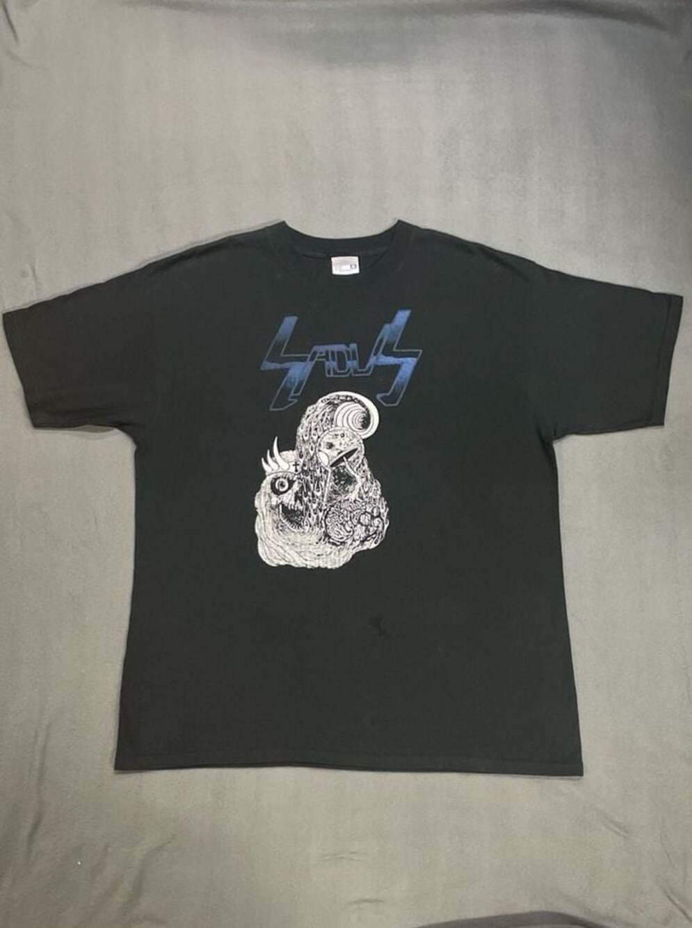 Vintage SADUS Band T-Shirt XL – Tech Death Metal – 90s/00s Swirled Graphic Rare